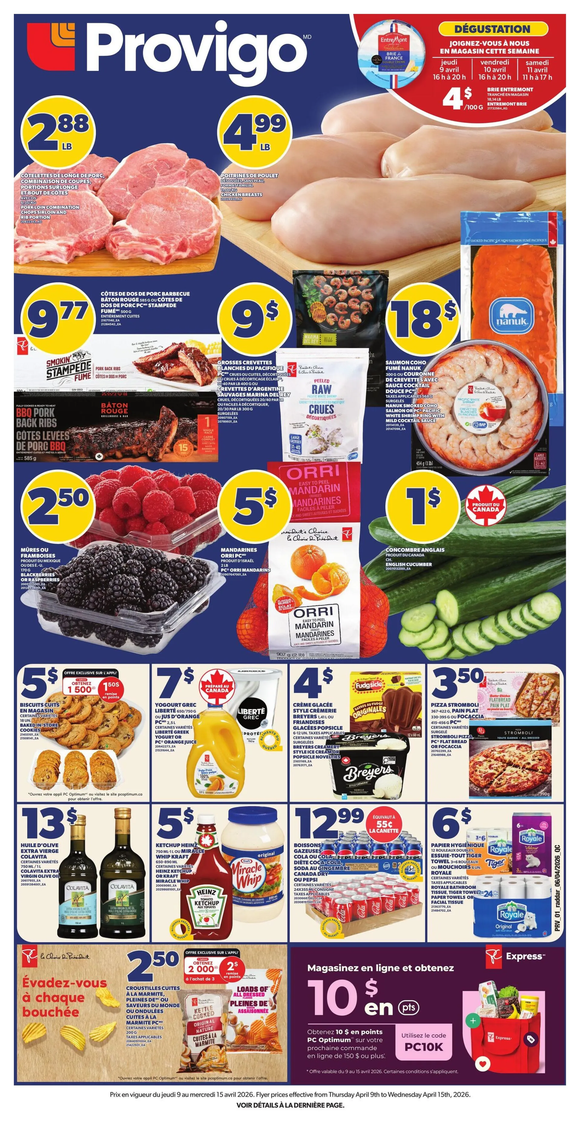 Provigo weekly ads from April 9 to April 15 2026 - flyer page 1