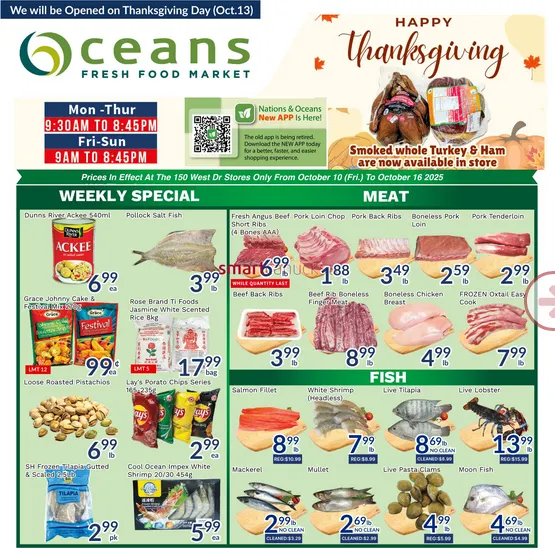 Oceans Sales from October 10 to October 16 2025 - flyer page 1