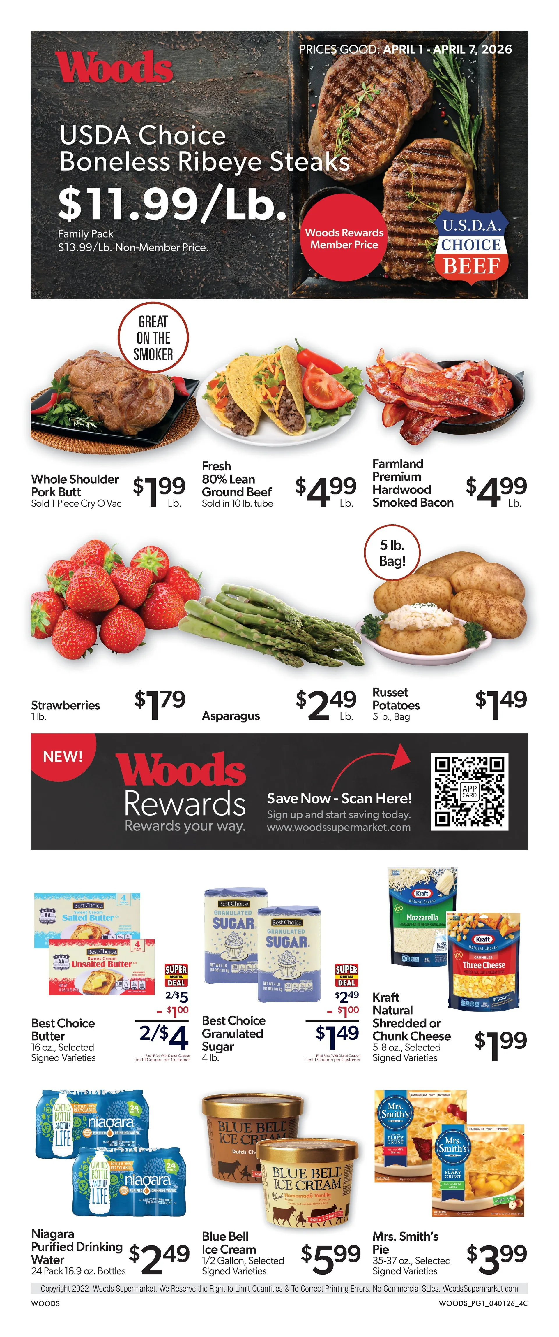 Weekly ad Woods Supermarket weekly ads from April 1 to April 7 2026 - Page 1
