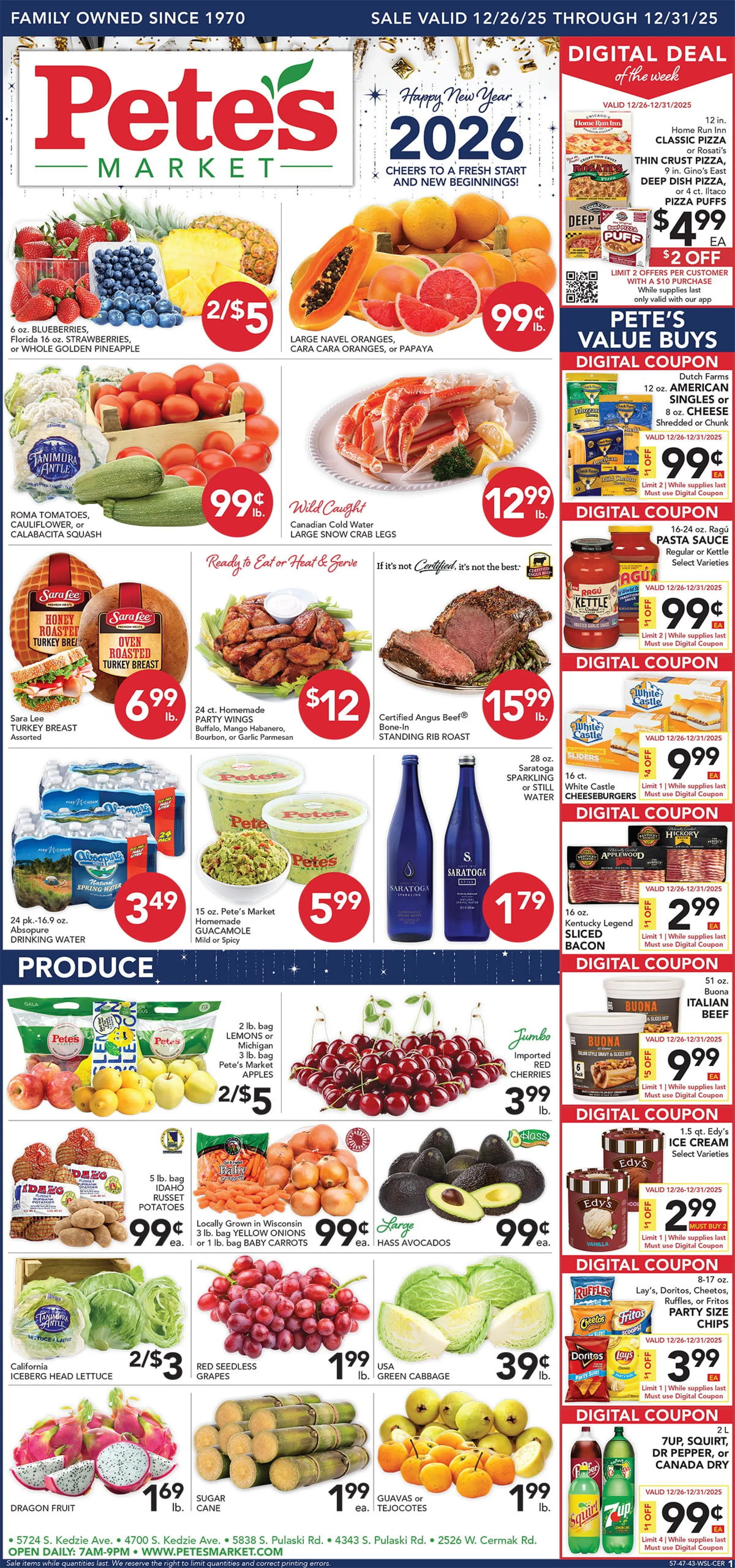 Weekly ad Pete's Fresh Market Sales from December 26 to December 31 2025 - Page 1