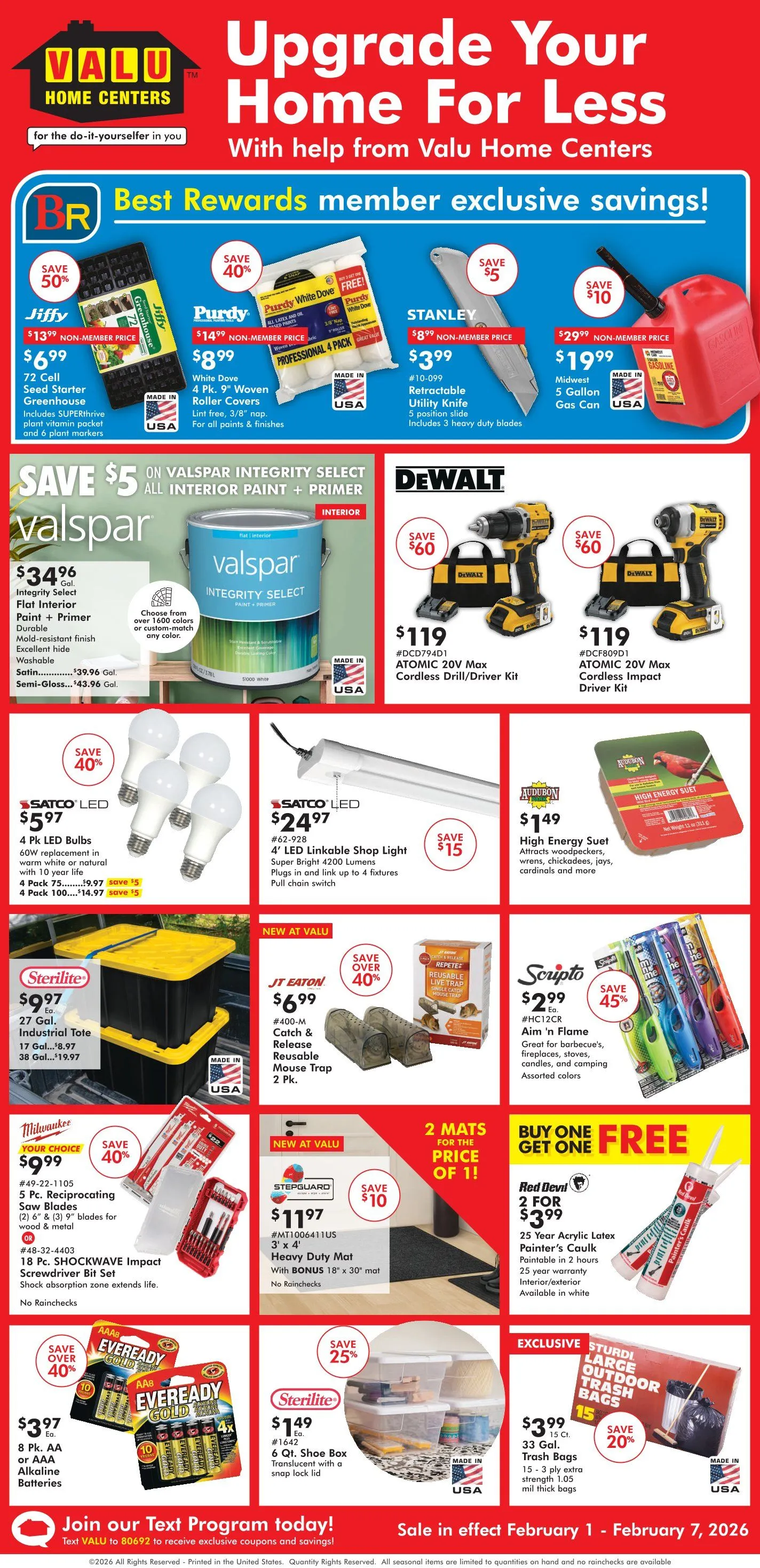 Weekly ad Valu Home Centers from February 1 to February 7 2026 - Page 1