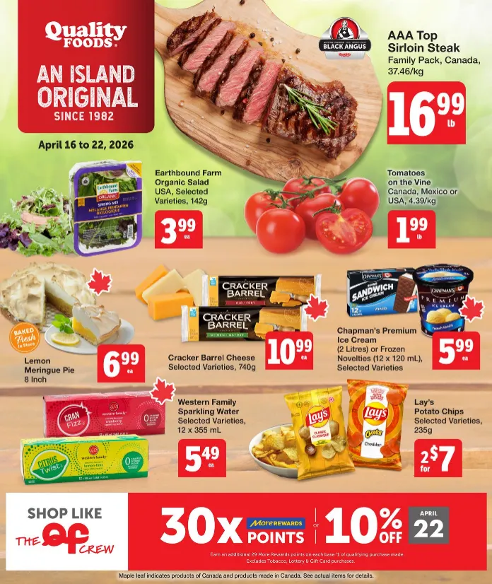 Quality Foods Sales from April 16 to April 22 2026 - flyer page