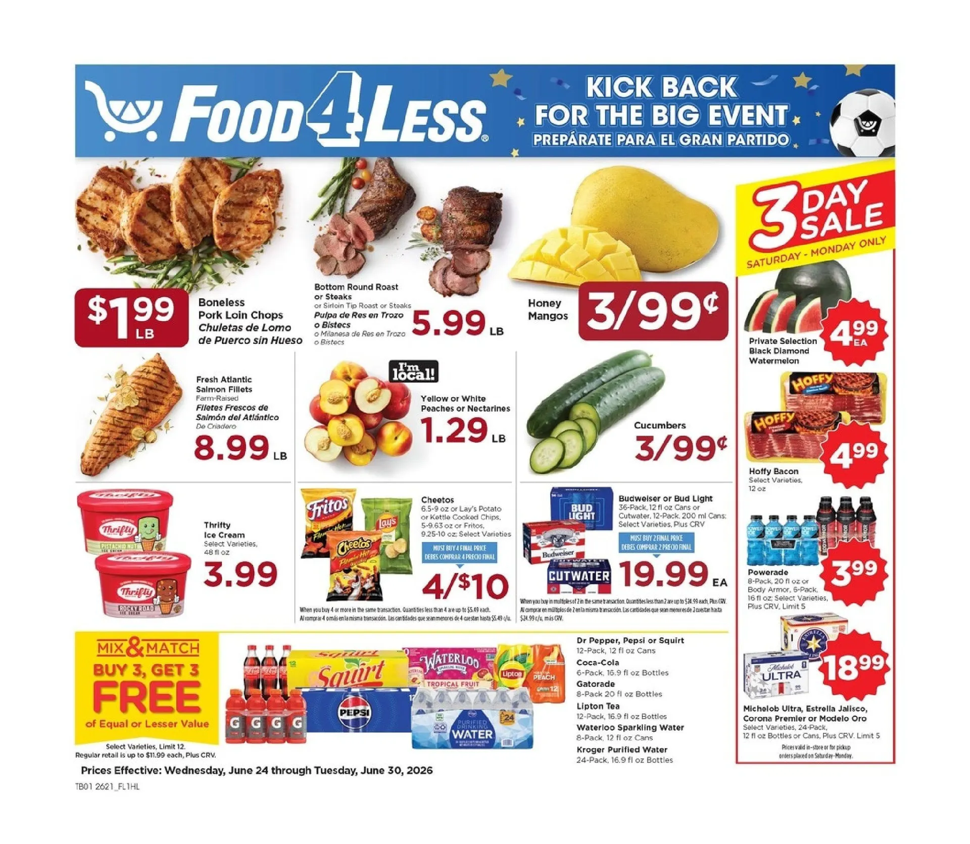 Weekly ad Food 4 Less Sales from June 24 to June 30 2026 - Page 1