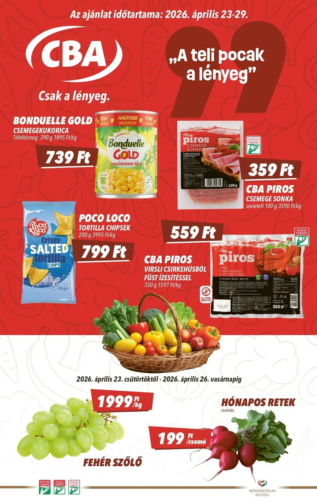 Katalógus CBA Ajánlatai április 23.-tól április 29.-ig 2026. - Oldal 1