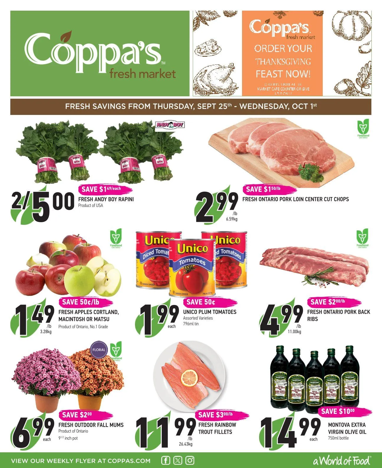  Coppas Fresh Market Sales from September 26 to October 1 2025 - flyer page 1
