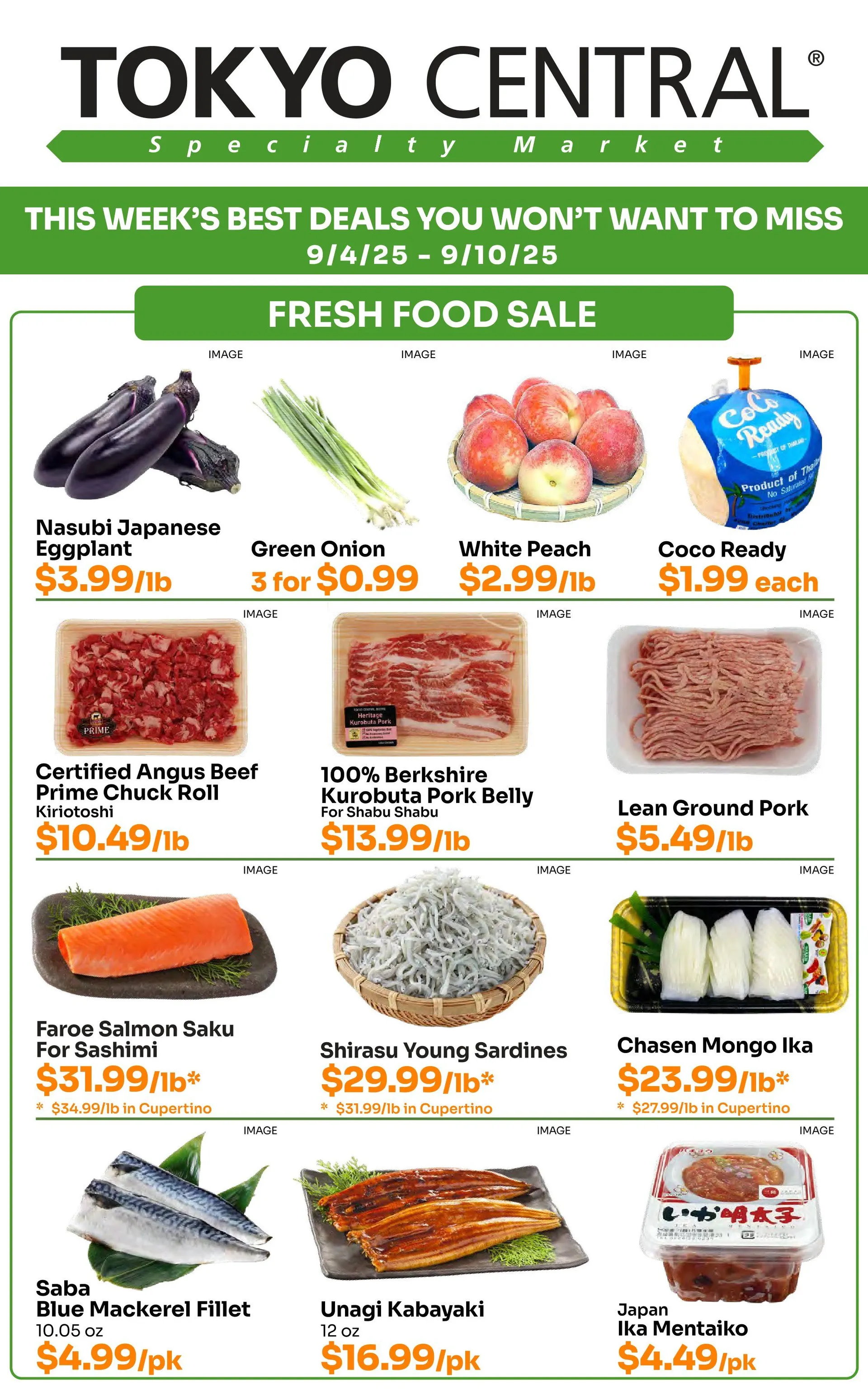 Weekly ad Tokyo Central Specialty Market Sales from September 4 to September 10 2025 - Page 1