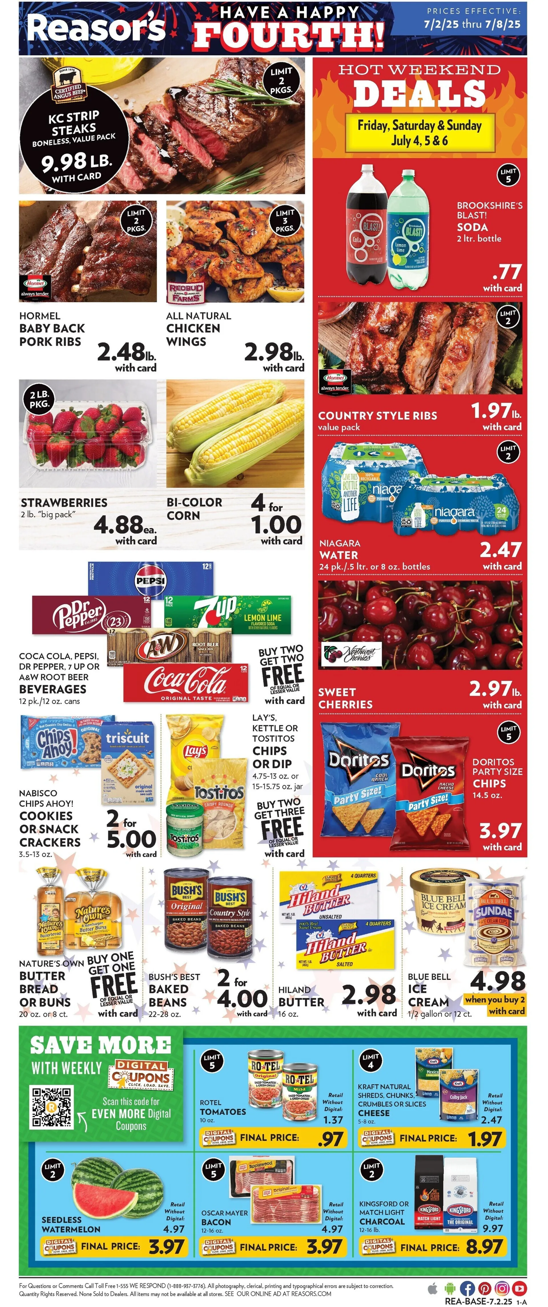 Weekly ad Reasor's Sales from July 2 to July 11 2025 - Page 1