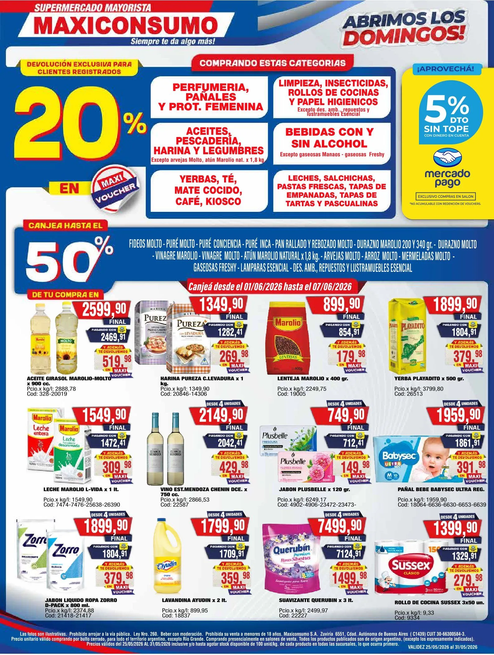 Ofertas de Maxiconsumo Ofertas 25 de mayo al 31 de mayo 2026 - Página 1 del catálogo