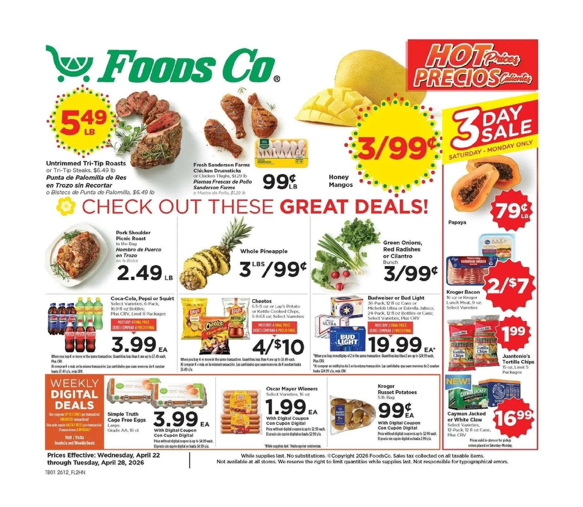 Weekly ad Foods Co. Sakes from April 22 to April 28 2026 - Page 