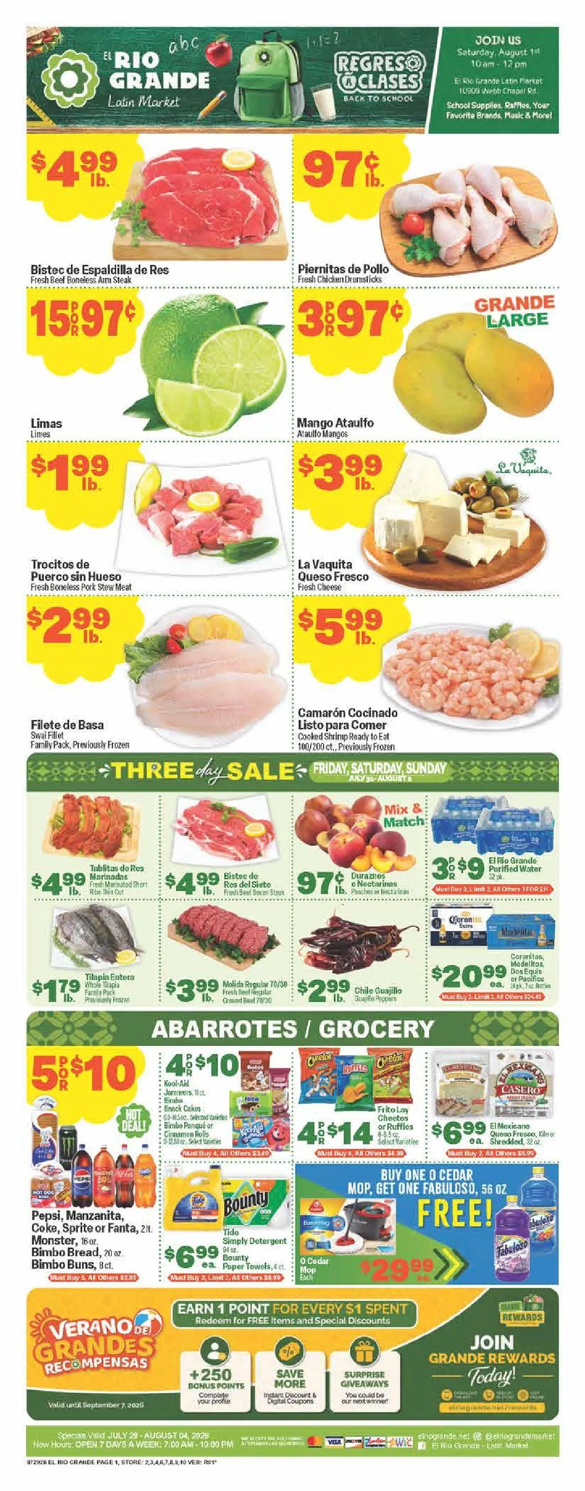 Weekly ad El Rio Grande Sales from July 29 to August 4 2026 - Page