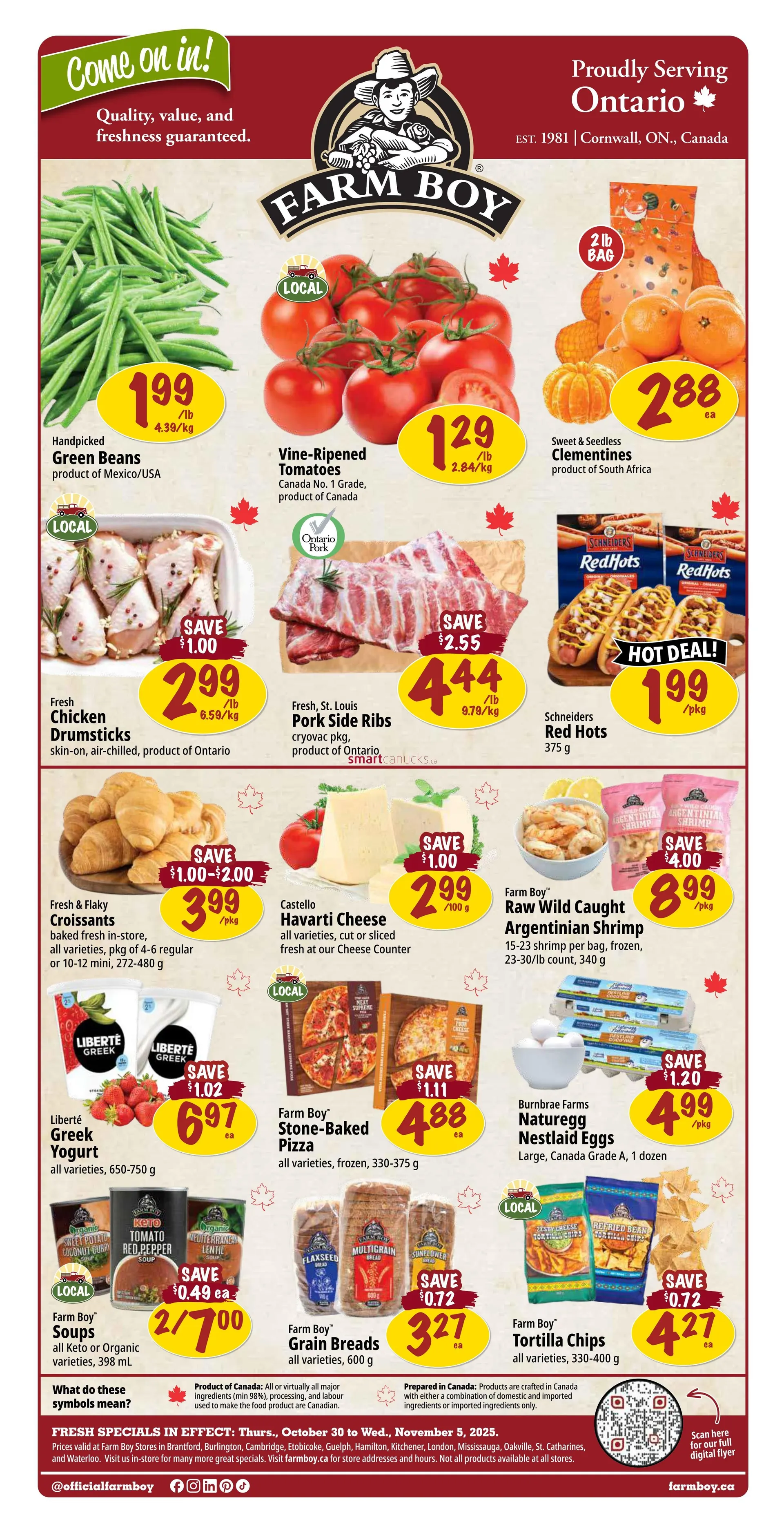 Farm Boy Sales from October 30 to November 5 2025 - flyer page 1