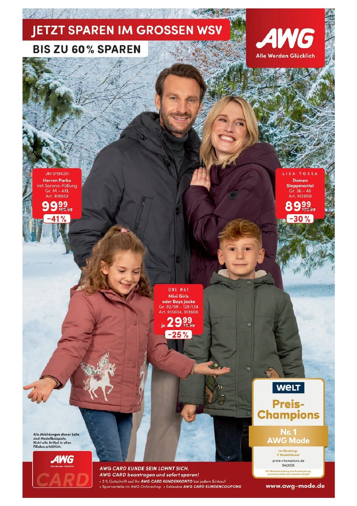 AWG Prospekte von 9. Januar bis 31. Januar 2026 - Prospekt seite 1