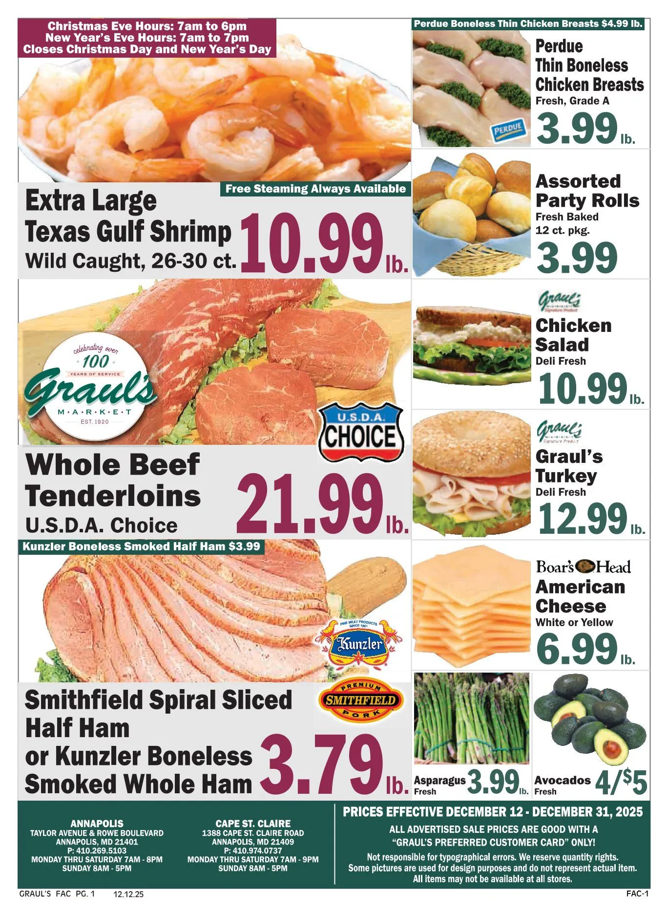 Weekly ad Graul's Market Sales from December 12 to December 31 2025 - Page