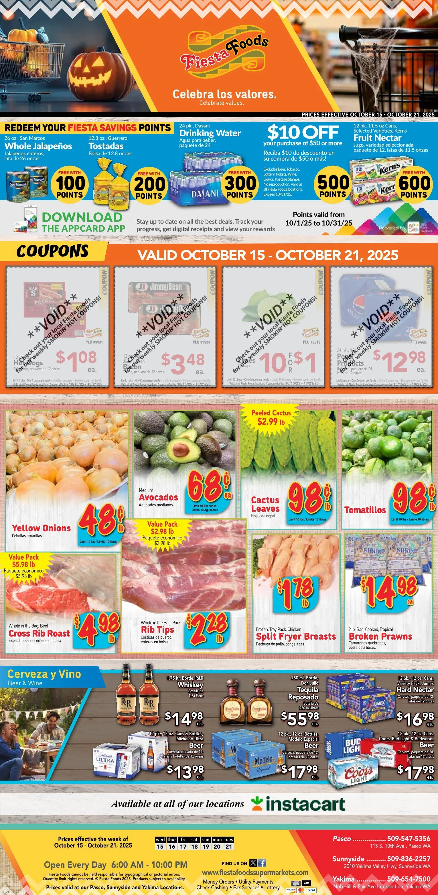 Weekly ad Fiesta Foods SuperMarkets Sales from October 15 to October 21 2025 - Page 1