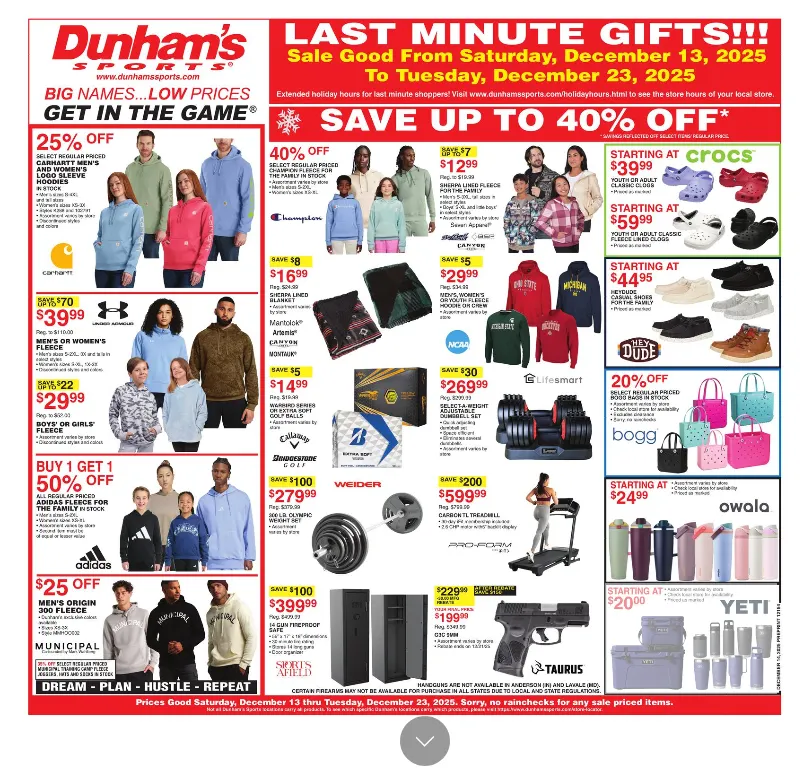 Weekly ad Dunham's Sports Sales from December 13 to December 23 2025 - Page 1