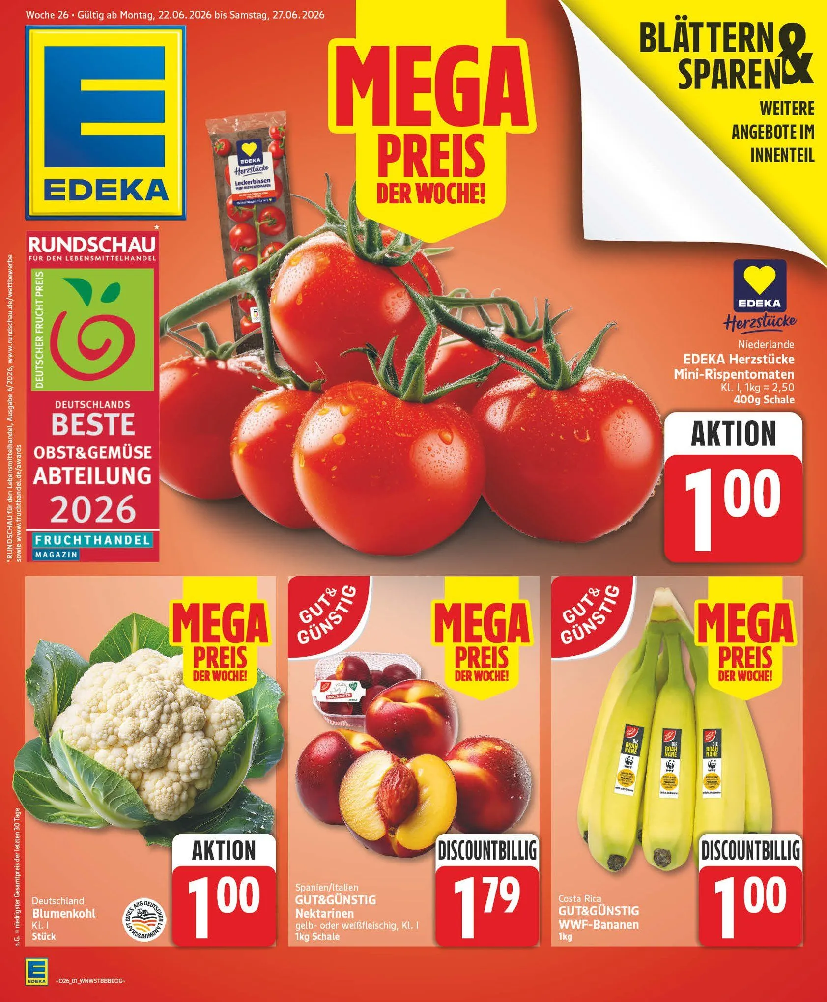 Edeka Angebote von 22. Juni bis 27. Juni 2026 - Prospekt seite 1