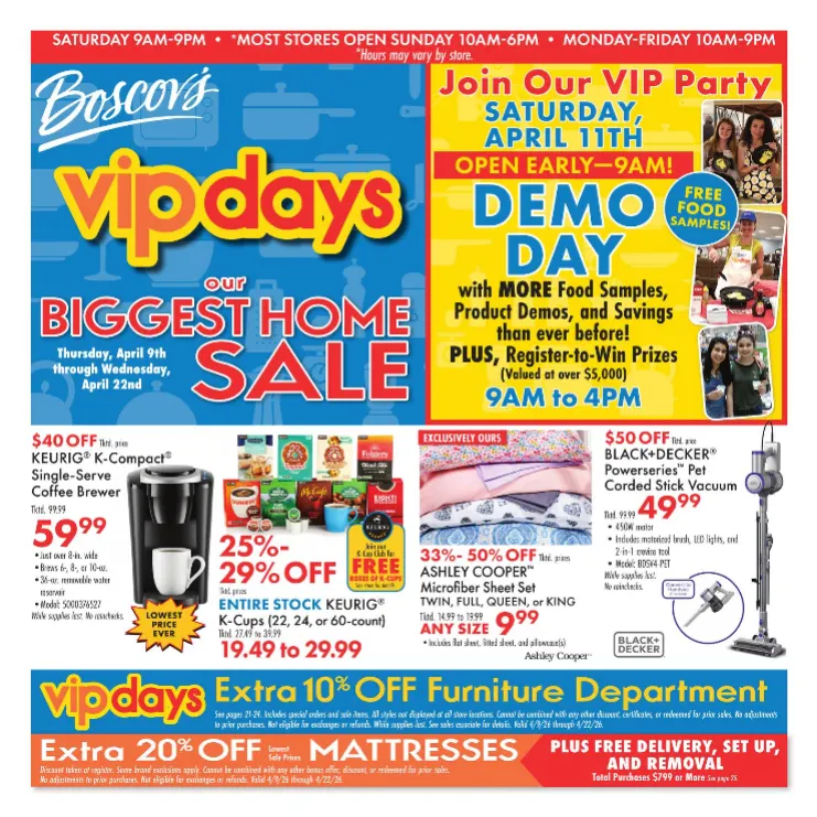 Weekly ad Boscov's Sales from April 9 to April 22 2026 - Page 1