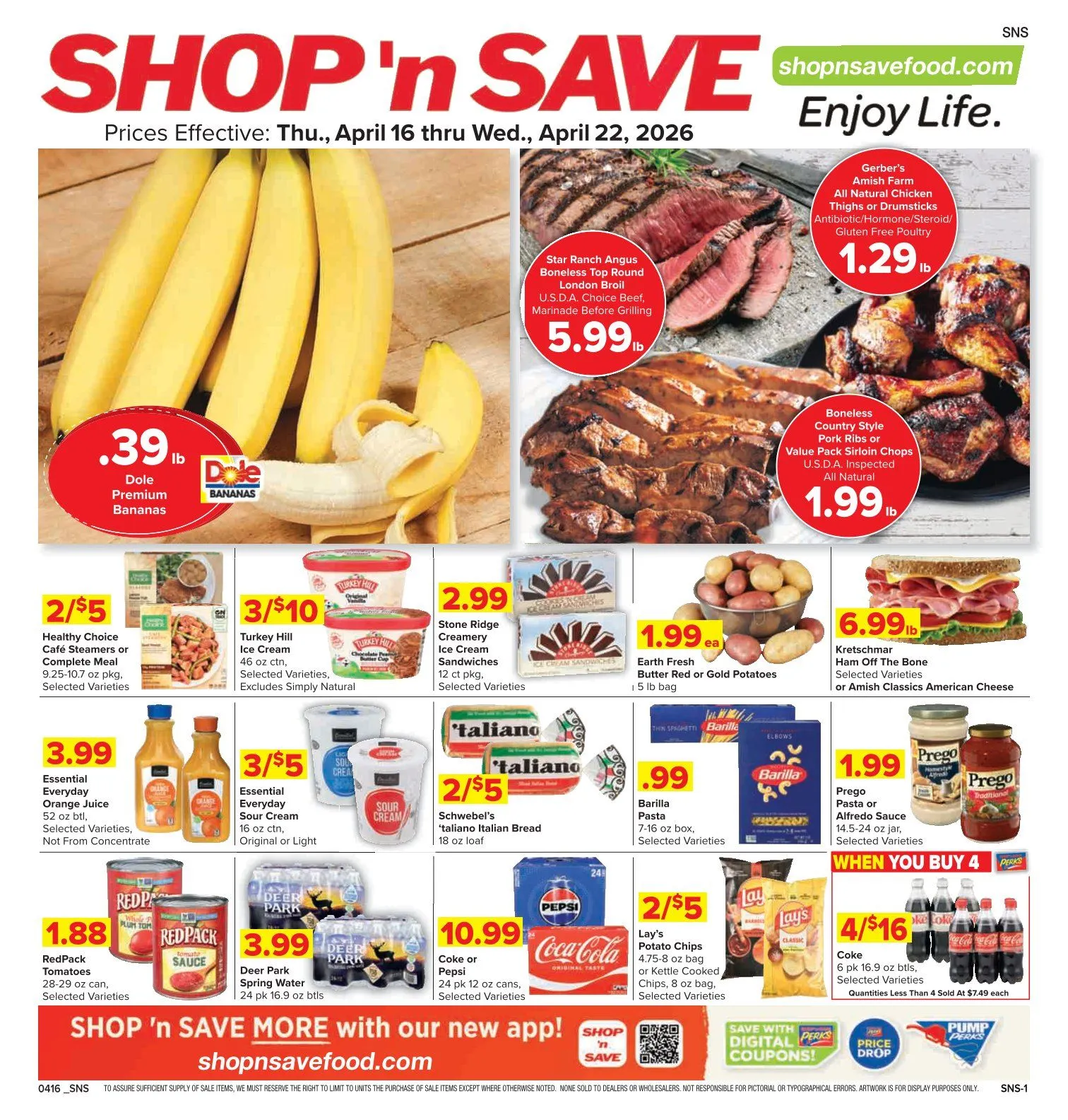 Weekly ad Shop'n Save from April 16 to April 22 2026 - Page 1