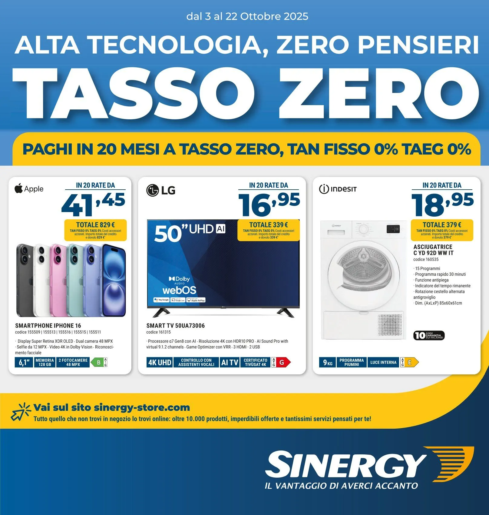 Sinergy Volantino da 3 ottobre a 22 ottobre di 2025 - Pagina del volantino 1