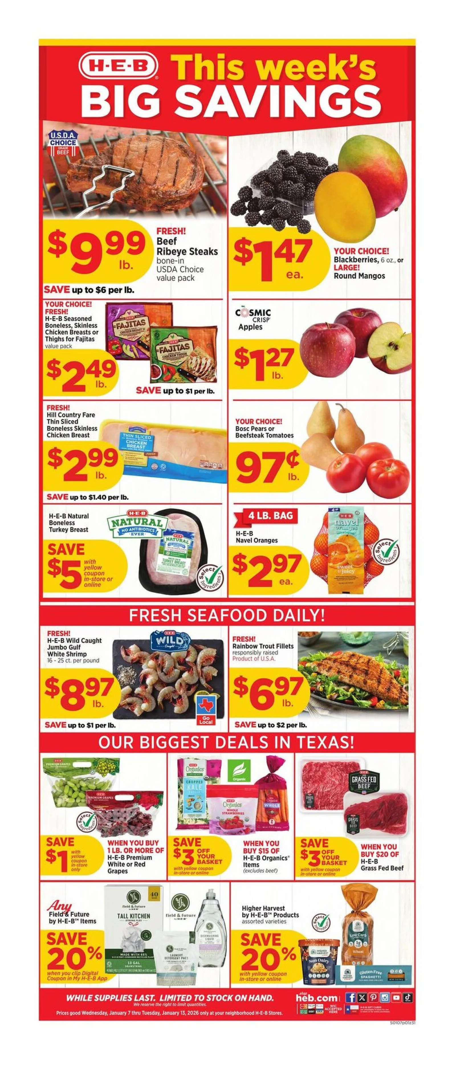 Weekly ad  H-E-B Sales from January 7 to January 13 2026 - Page 