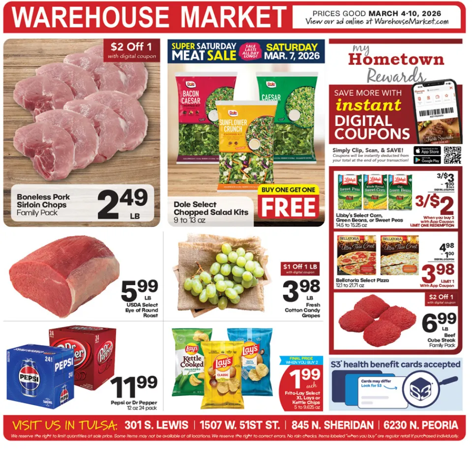 Weekly ad Warehouse Market Sales from March 4 to March 10 2026 - Page 1