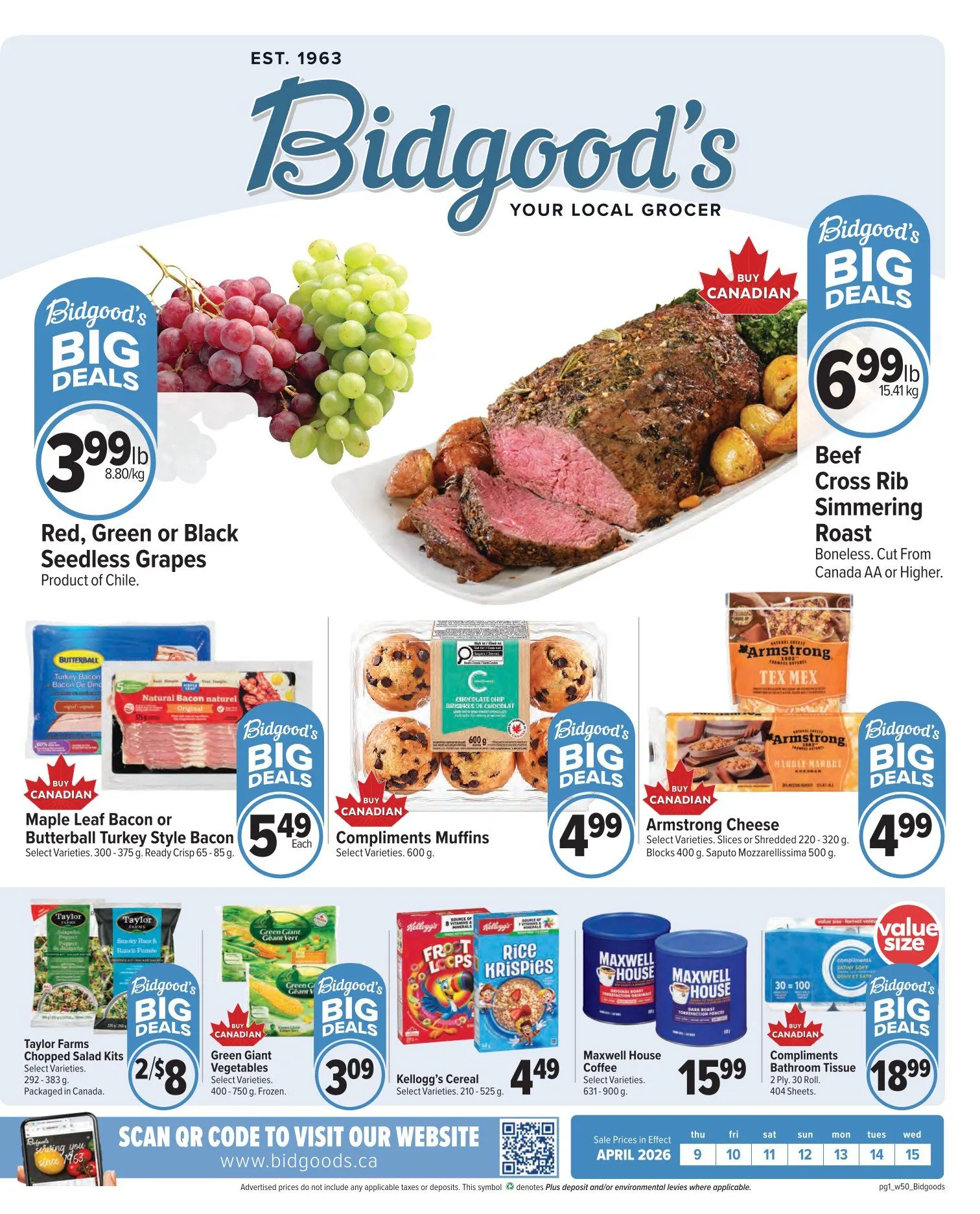 Bidgood's Sales from April 9 to April 15 2026 - flyer page 1