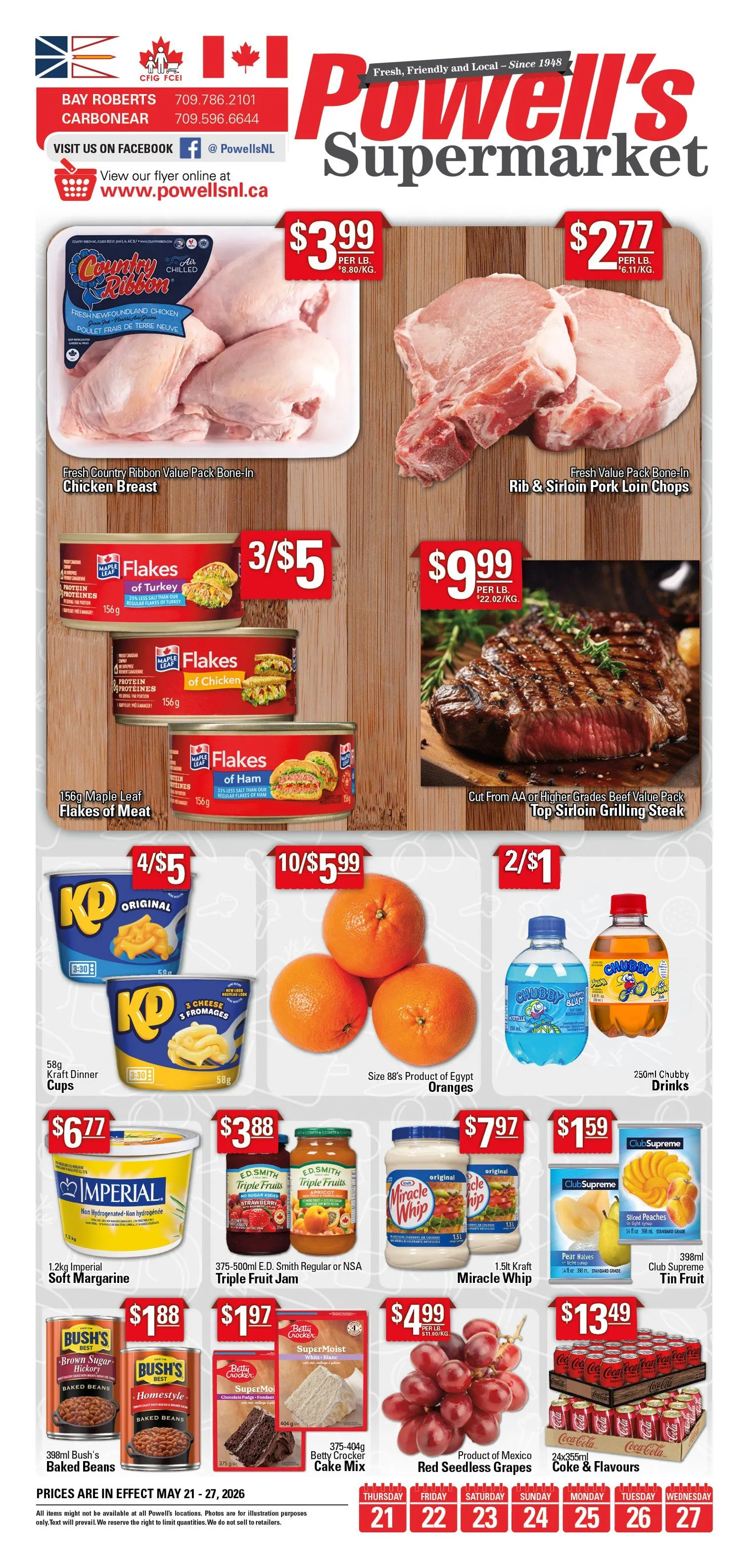 Powell's Supermarket Sales from May 21 to May 27 2026 - flyer page