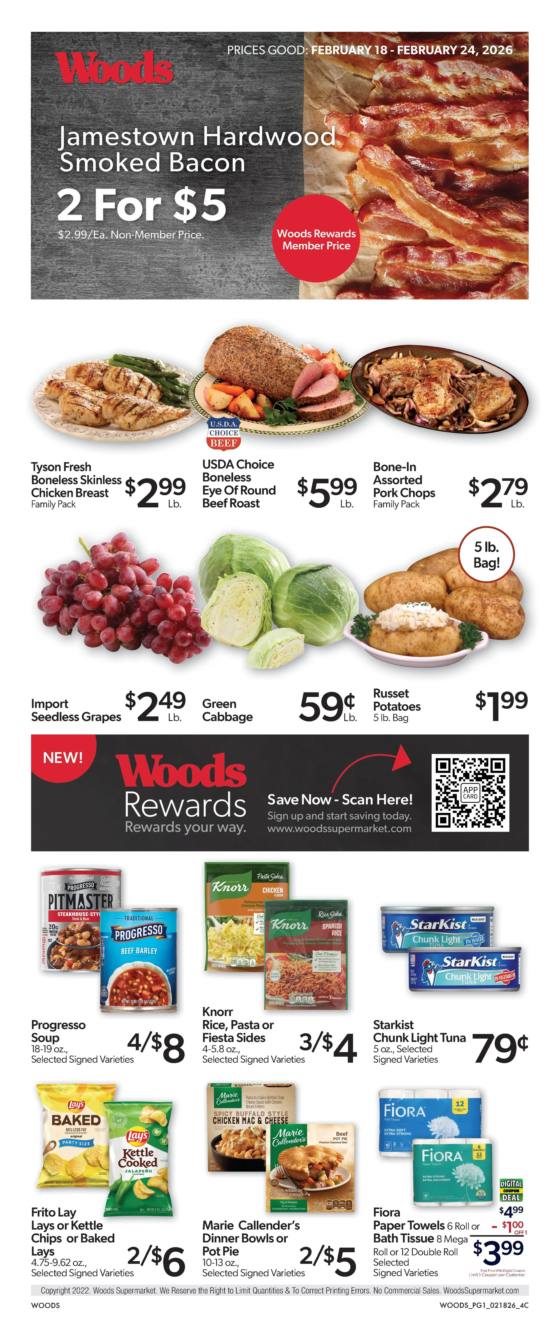 Weekly ad Woods Supermarket  Sales from February 18 to February 24 2026 - Page 