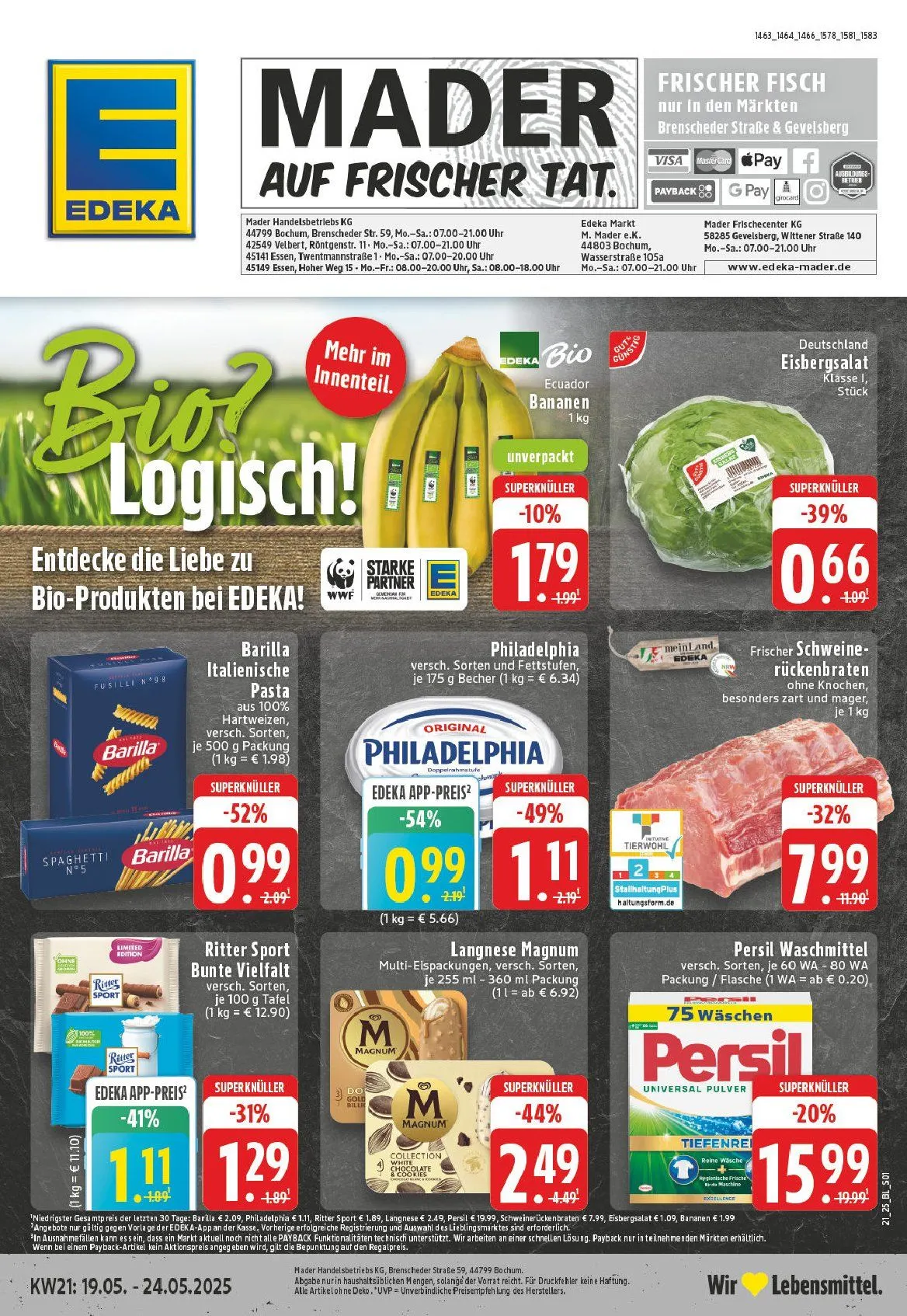 Edeka Prospekt von 19. Mai bis 24. Mai 2025 - Prospekt seite 1