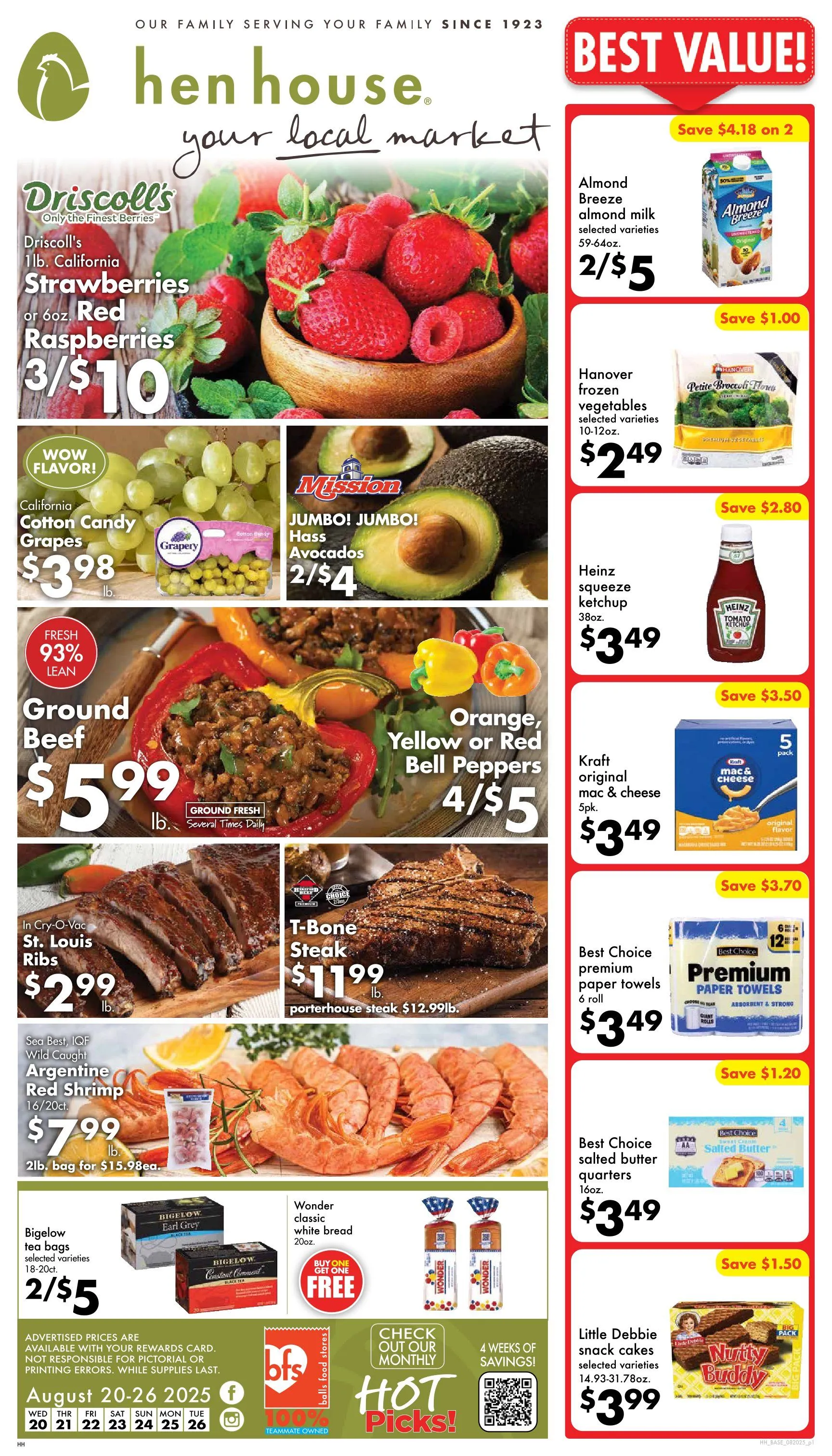 Weekly ad Hen House Sales from August 20 to August 26 2025 - Page 
