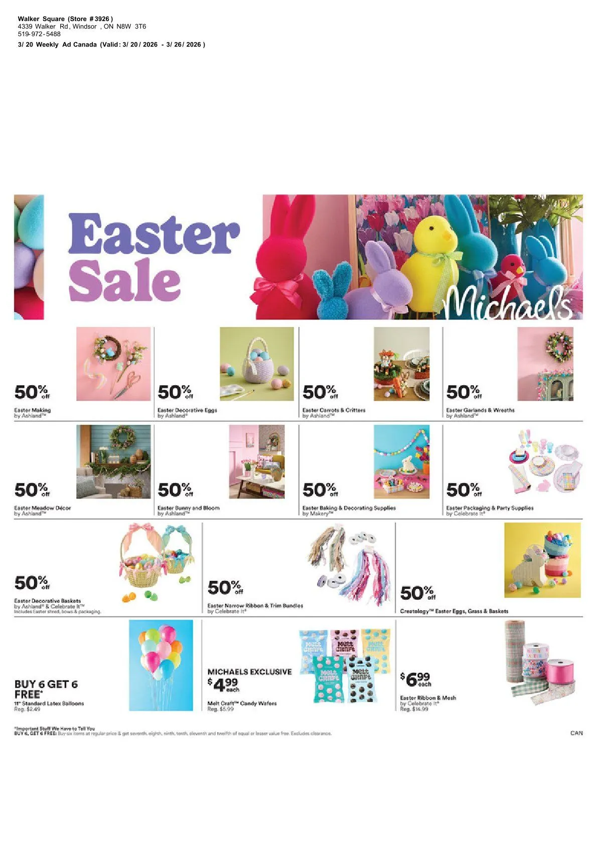Michaels weekly ads from March 20 to March 26 2026 - flyer page 1