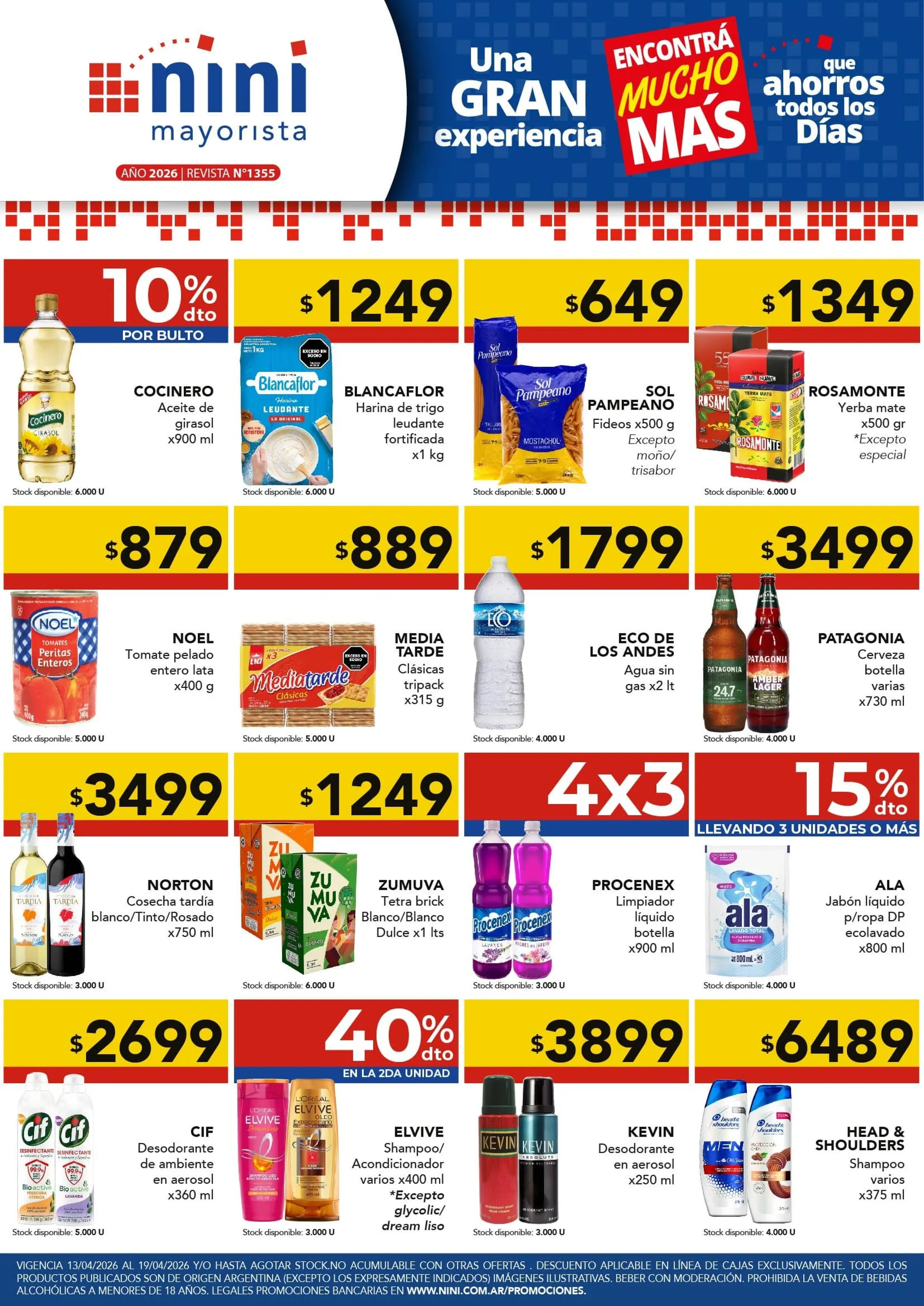 Ofertas de Nini Mayorista Ofertas 17 de abril al 19 de abril 2026 - Página 1 del catálogo