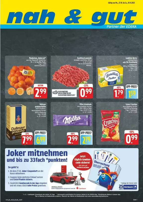 Nah & Gut Prospekte  von 27. Oktober bis 1. November 2025 - Prospekt seite 1