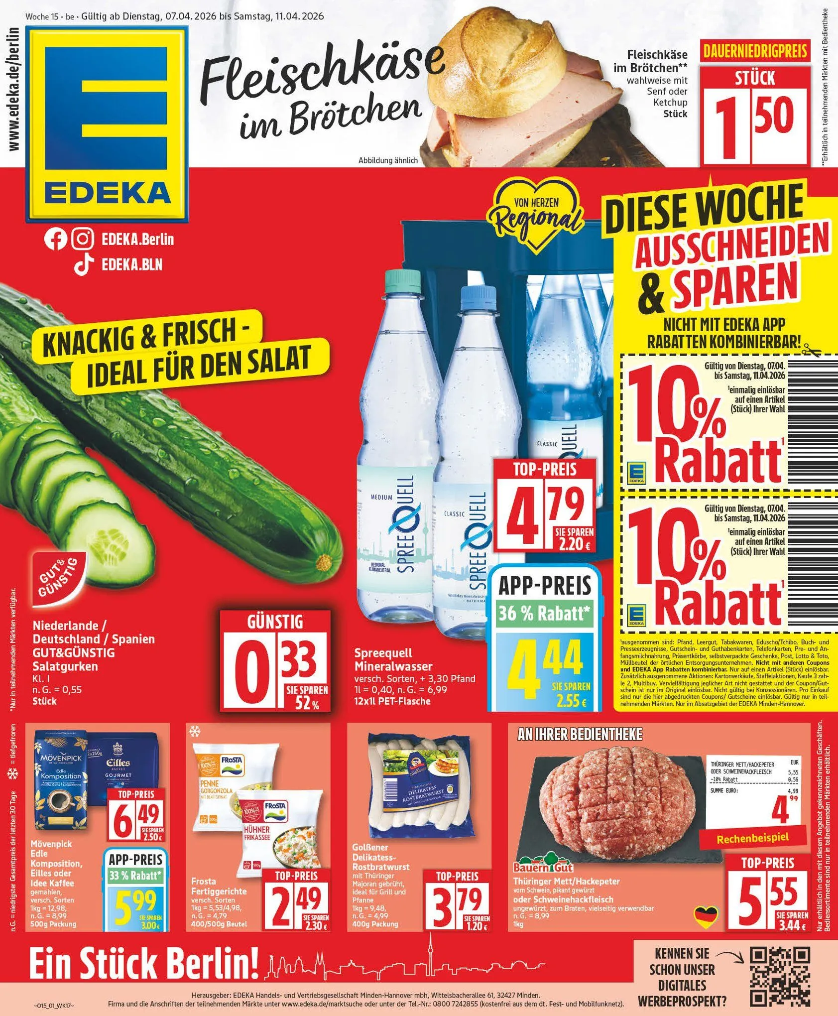 Edeka Prospekte von 7. April bis 11. April 2026 - Prospekt seite 1