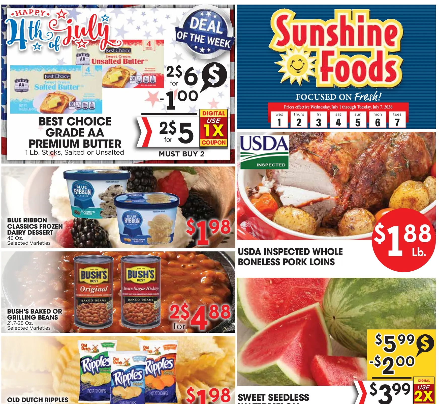 Weekly ad Sunshine Foods Sales from July 1 to July 7 2026 - Page