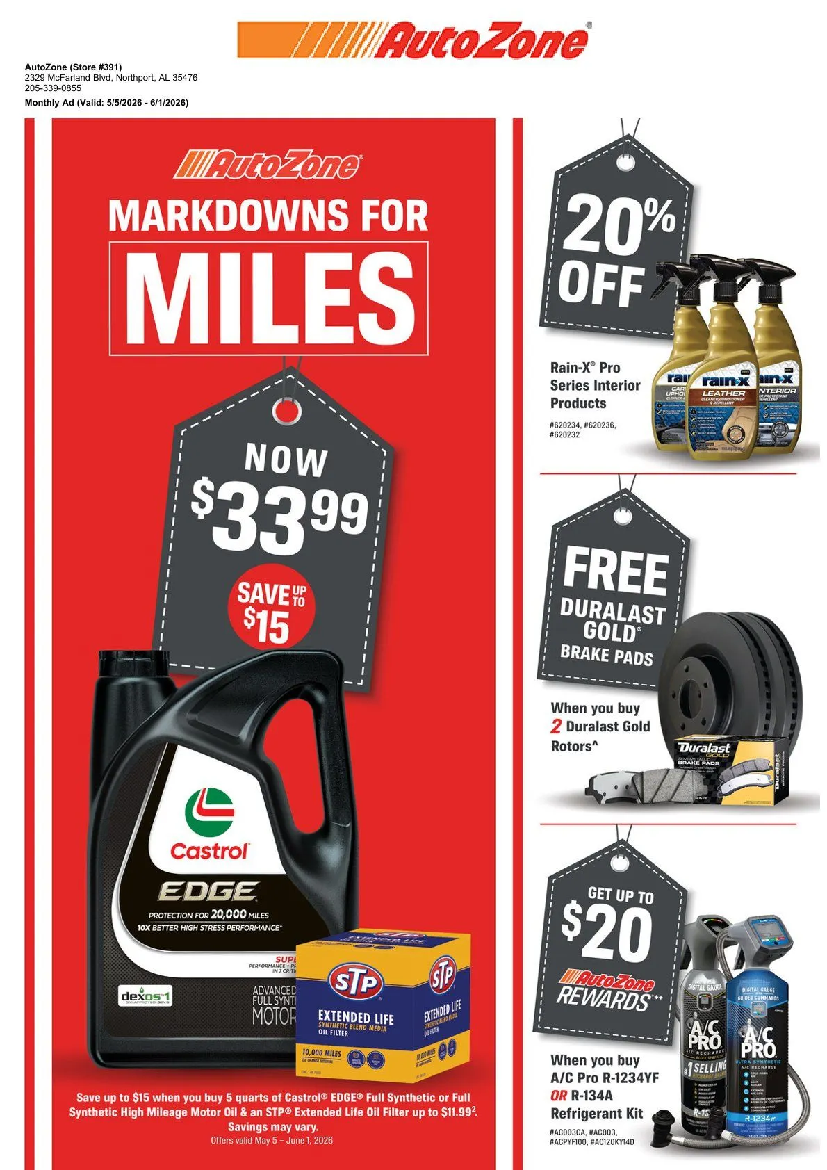 Weekly ad Autozone Sales from May 5 to June 1 2026 - Page 1