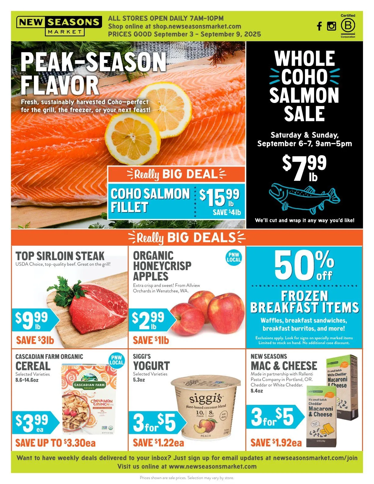 Weekly ad New Seasons Market Sales from September 3 to September 9 2025 - Page 1