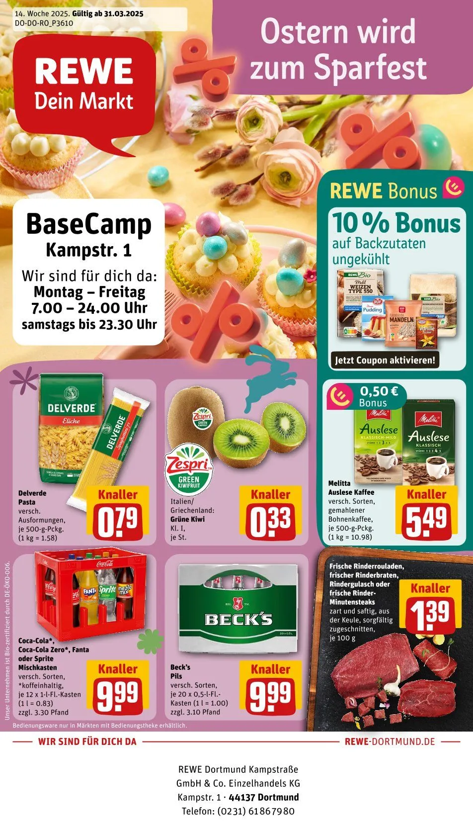 Rewe Prospekt von 31. März bis 6. April 2025 - Prospekt seite 1