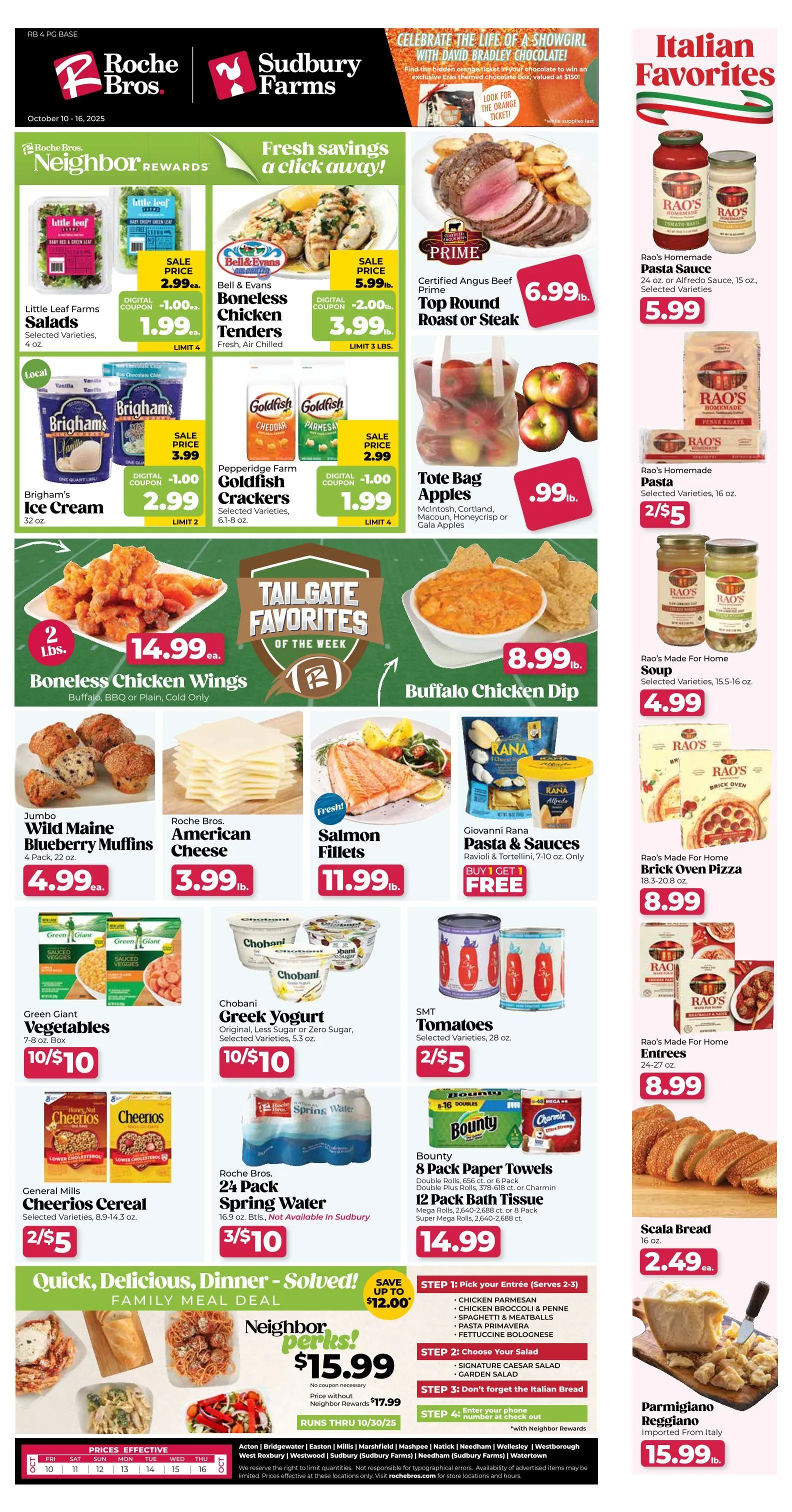 Weekly ad Roche Bros. Sales from October 10 to October 16 2025 - Page 1