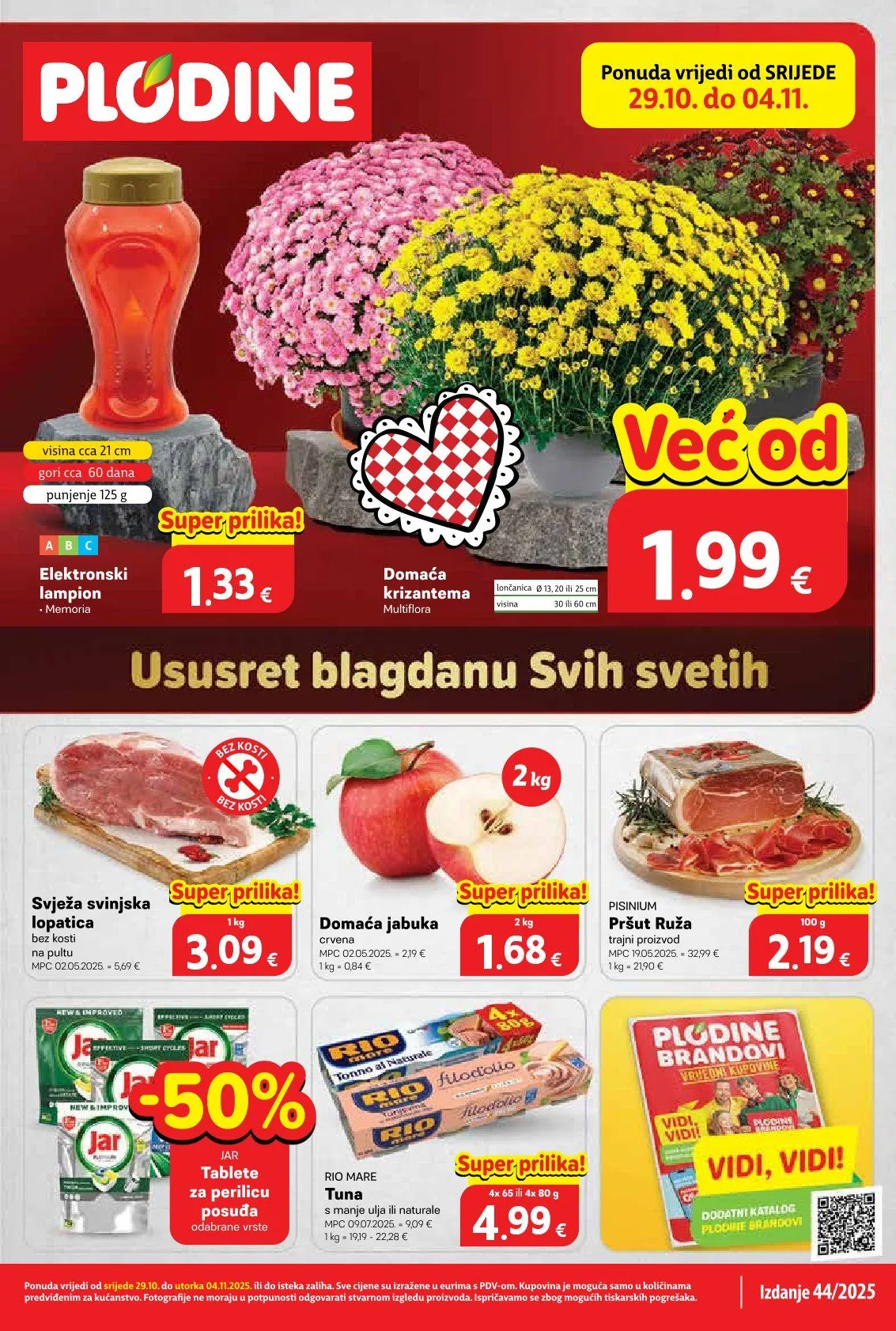 Katalog Najnovije ponude trgovine Plodine od 29. listopada do 4. studenoga 2025. - Pregled Stranica 