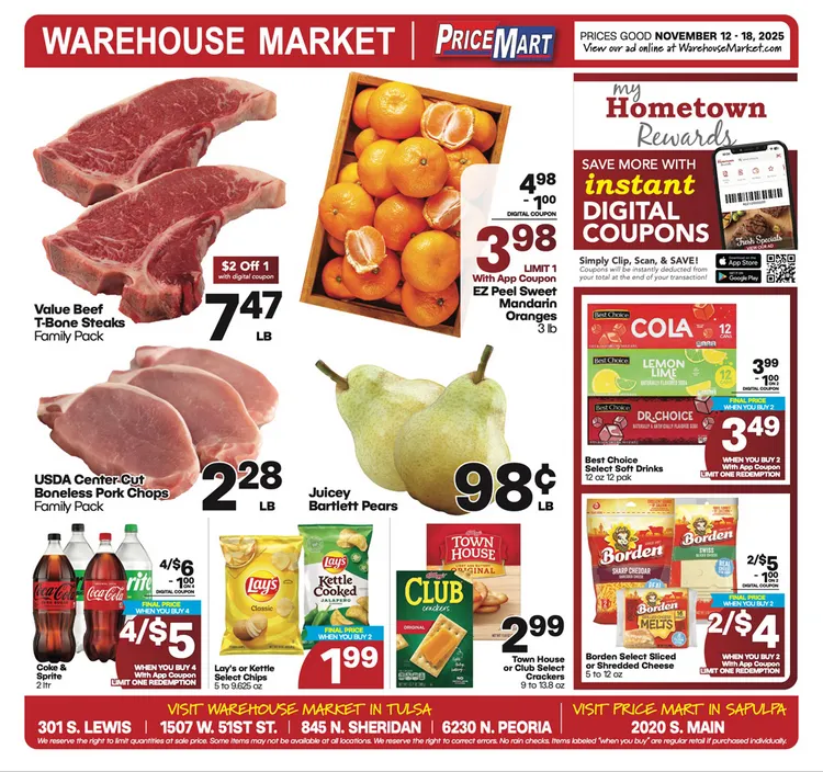 Weekly ad Warehouse Market Sales from November 12 to November 18 2025 - Page 1