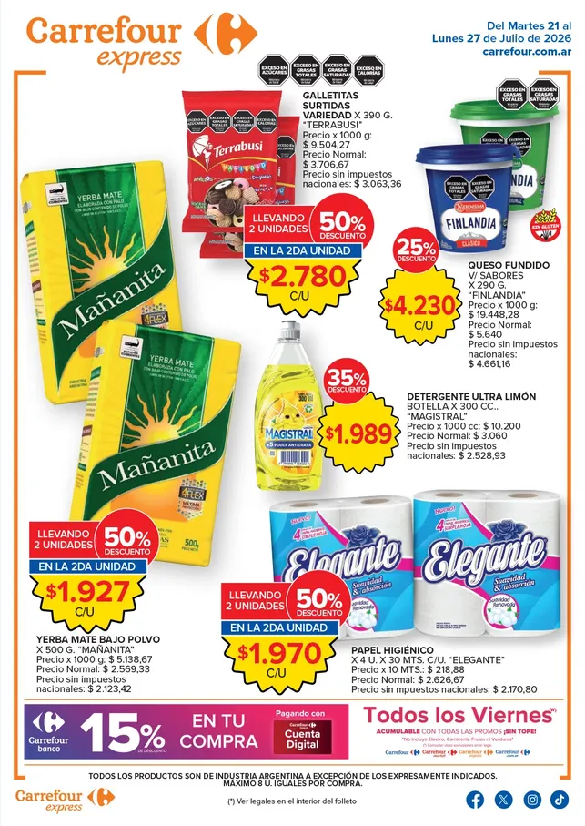 Ofertas de Carrefour Express Ofertas 21 de julio al 27 de julio 2026 - Página 1 del catálogo