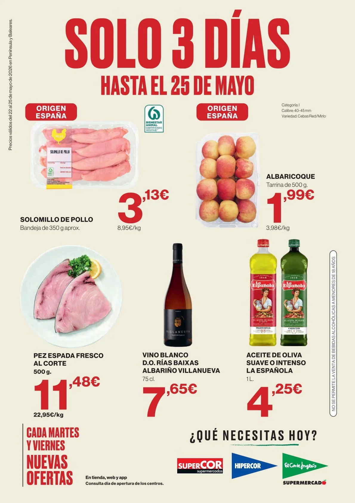 Catálogo de ofertas de Hipercor 22 de mayo al 25 de mayo 2026 - Página 1