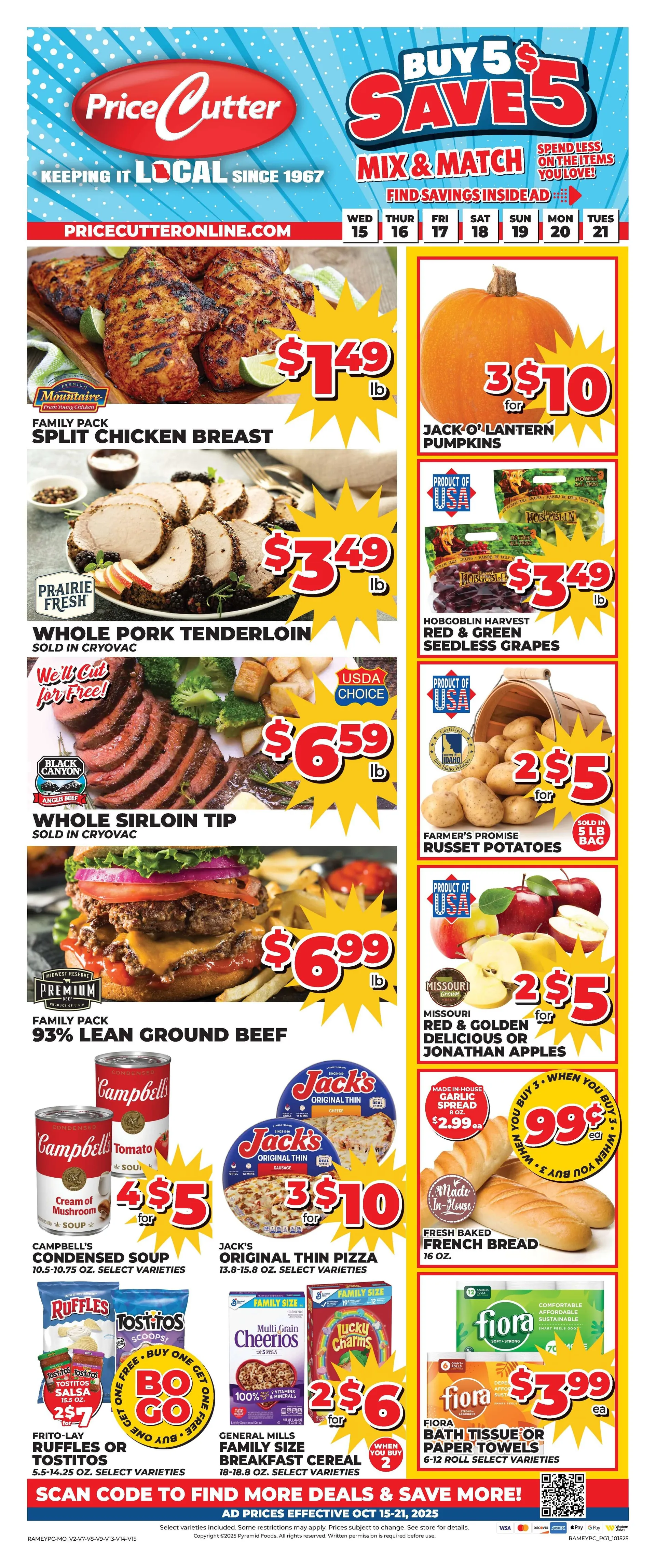 Weekly ad Price Cutter Sales from October 15 to October 21 2025 - Page 1