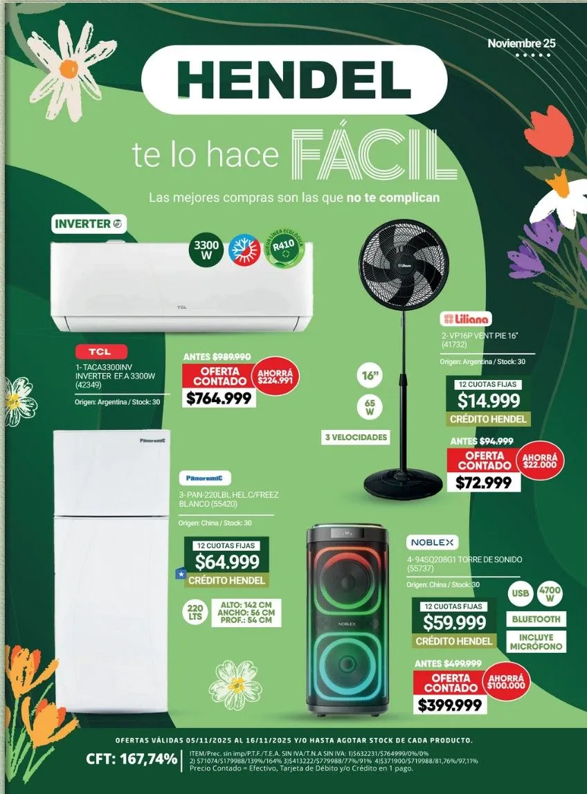 Hendel Ofertas - 5 de noviembre 16 de noviembre 2025