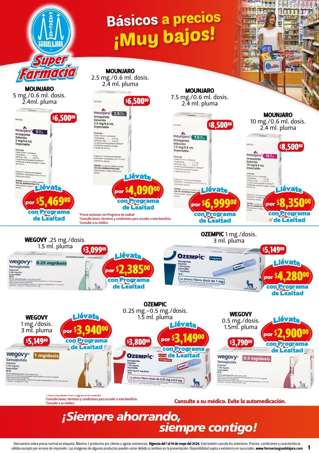 Catálogo de Farmacia Guadalajara Ofertas 1 de mayo al 14 de mayo 2026 - Pagina 1