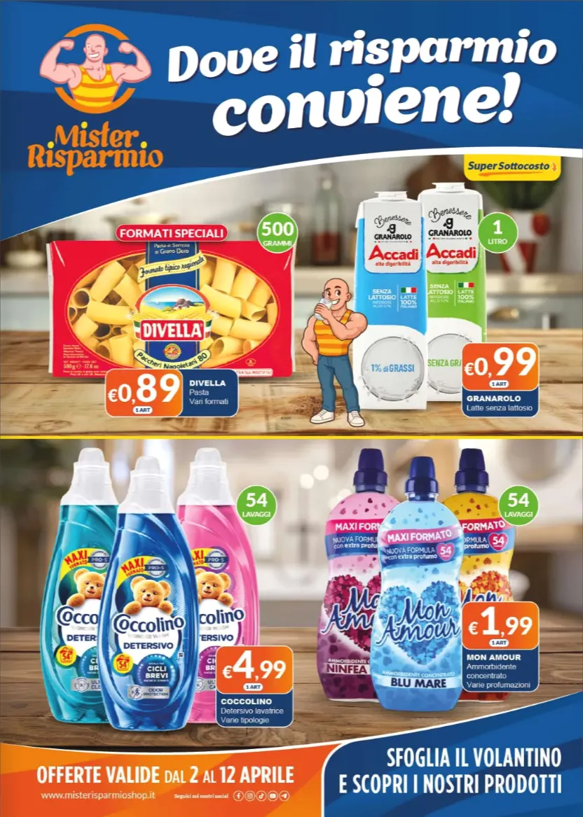 Mister Risparmio Volantino da 2 aprile a 12 aprile di 2026 - Pagina del volantino 1