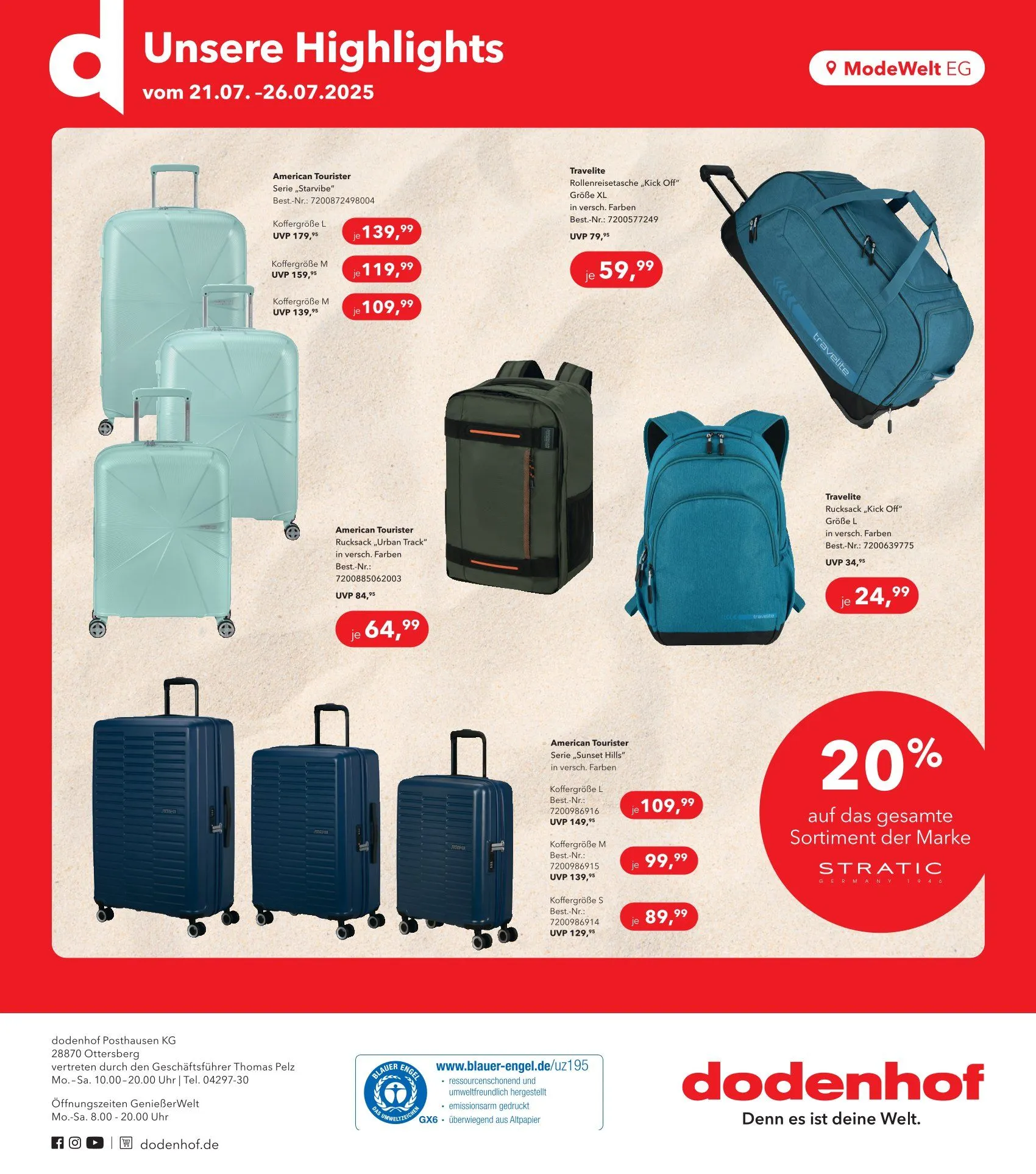 Dodenhof Prospekte von 24. Juli bis 26. Juli 2025 - Prospekt seite