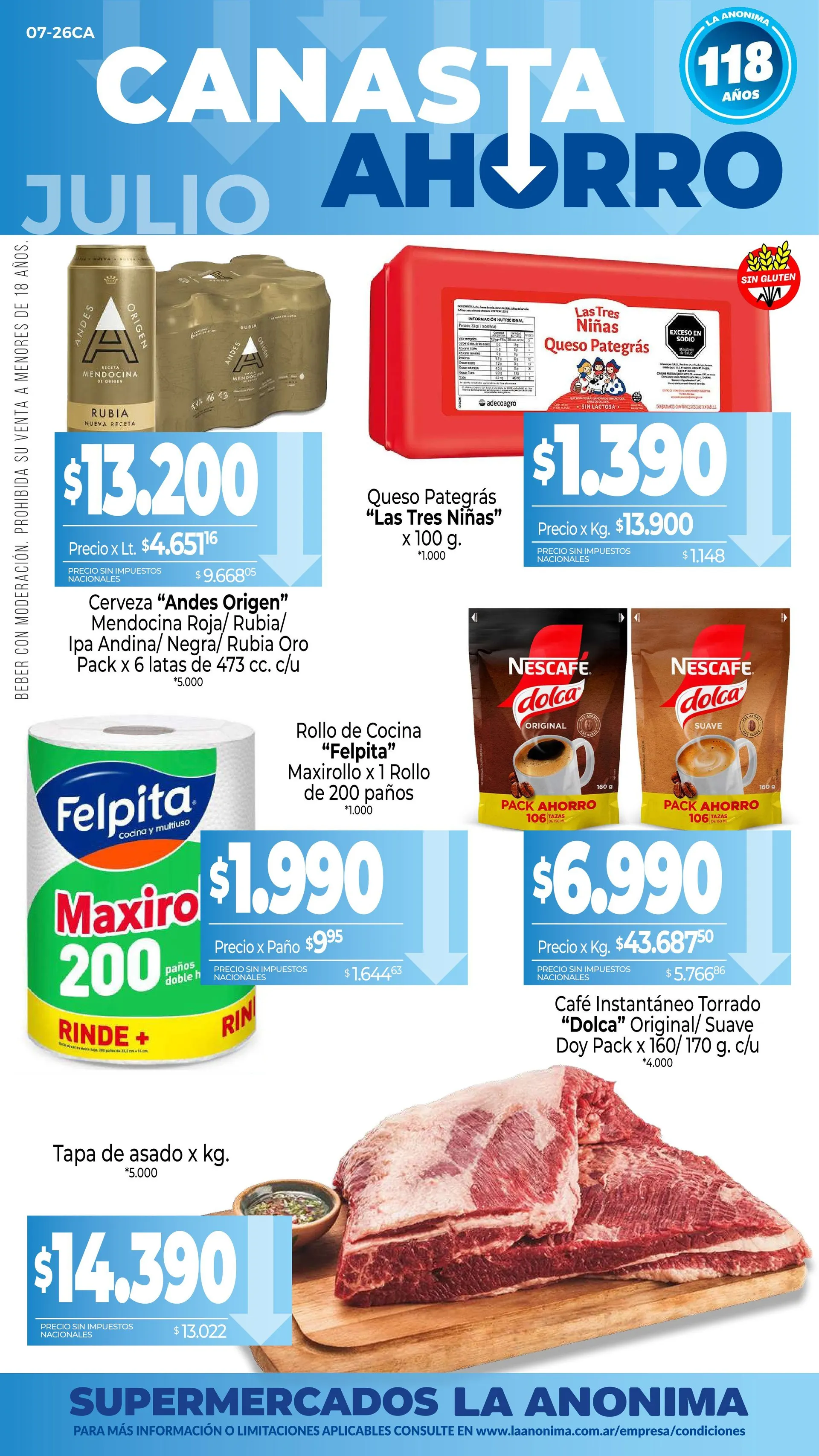 Ofertas de Ofertas La Anónima 1 de julio al 7 de julio 2026 - Página 1 del catálogo