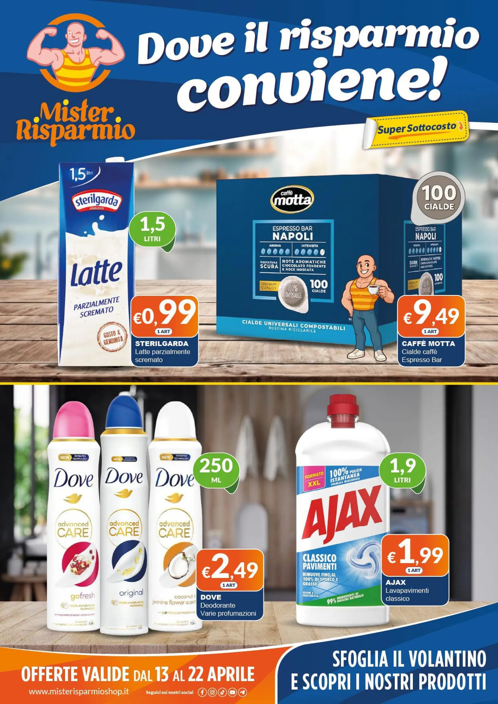 Mister Risparmio Volantino da 13 aprile a 22 aprile di 2026 - Pagina del volantino 1
